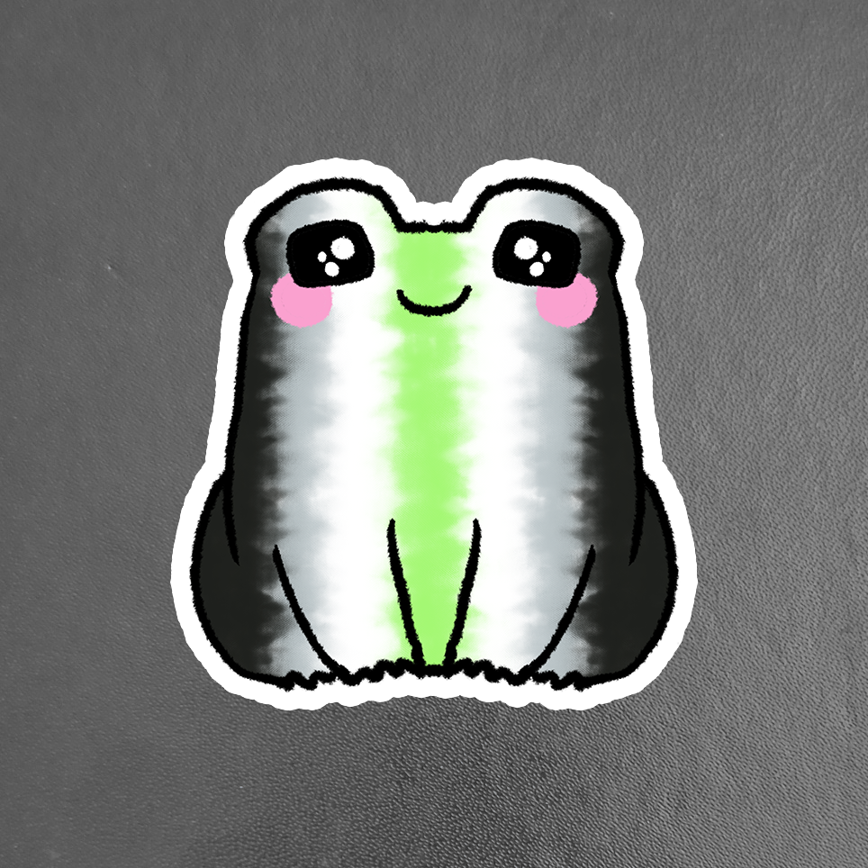 Agender LGBTQ+ Sweet Frog Sticker
