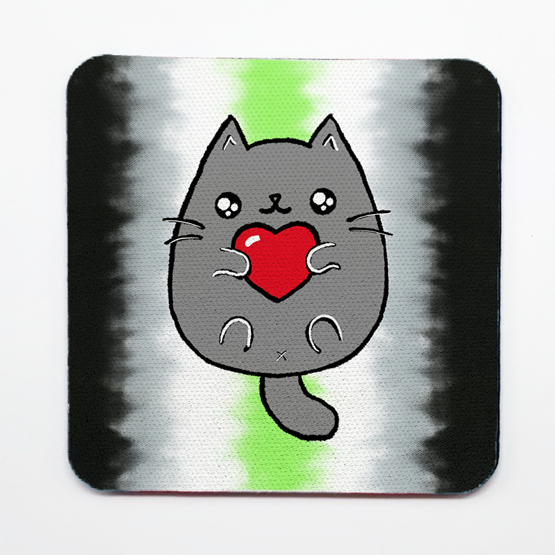 LGBTQ+ Sweet Cat Square Coasters