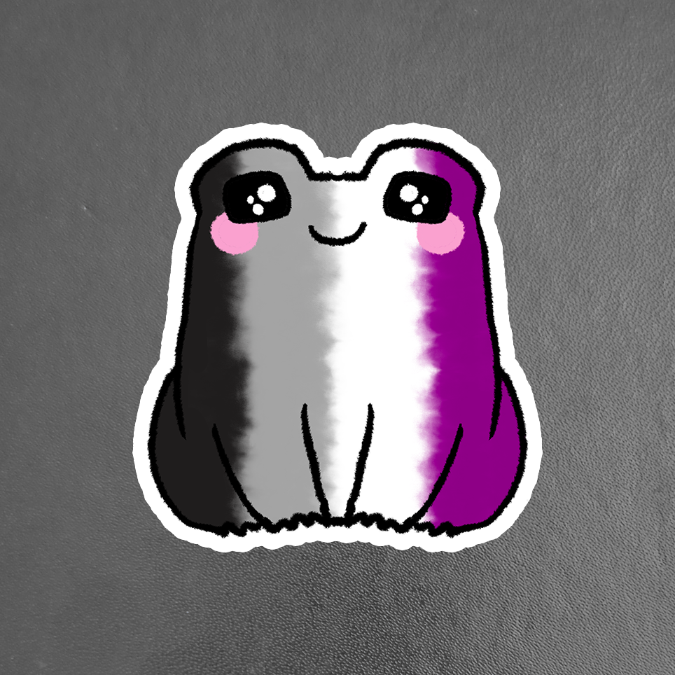 Asexual LGBTQ+ Sweet Frog Sticker