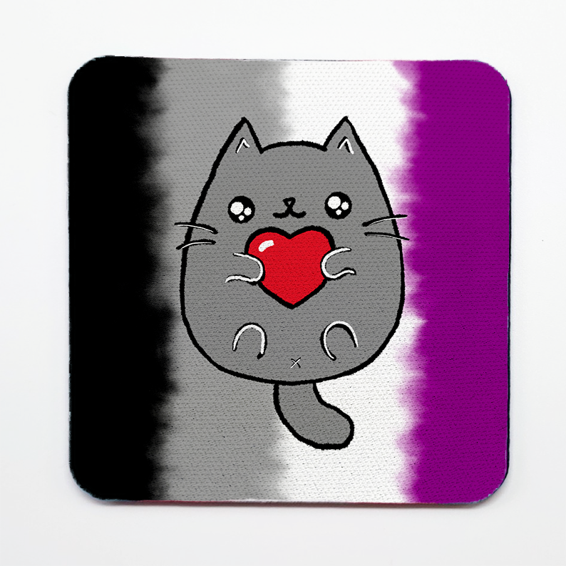 LGBTQ+ Sweet Cat Square Coasters