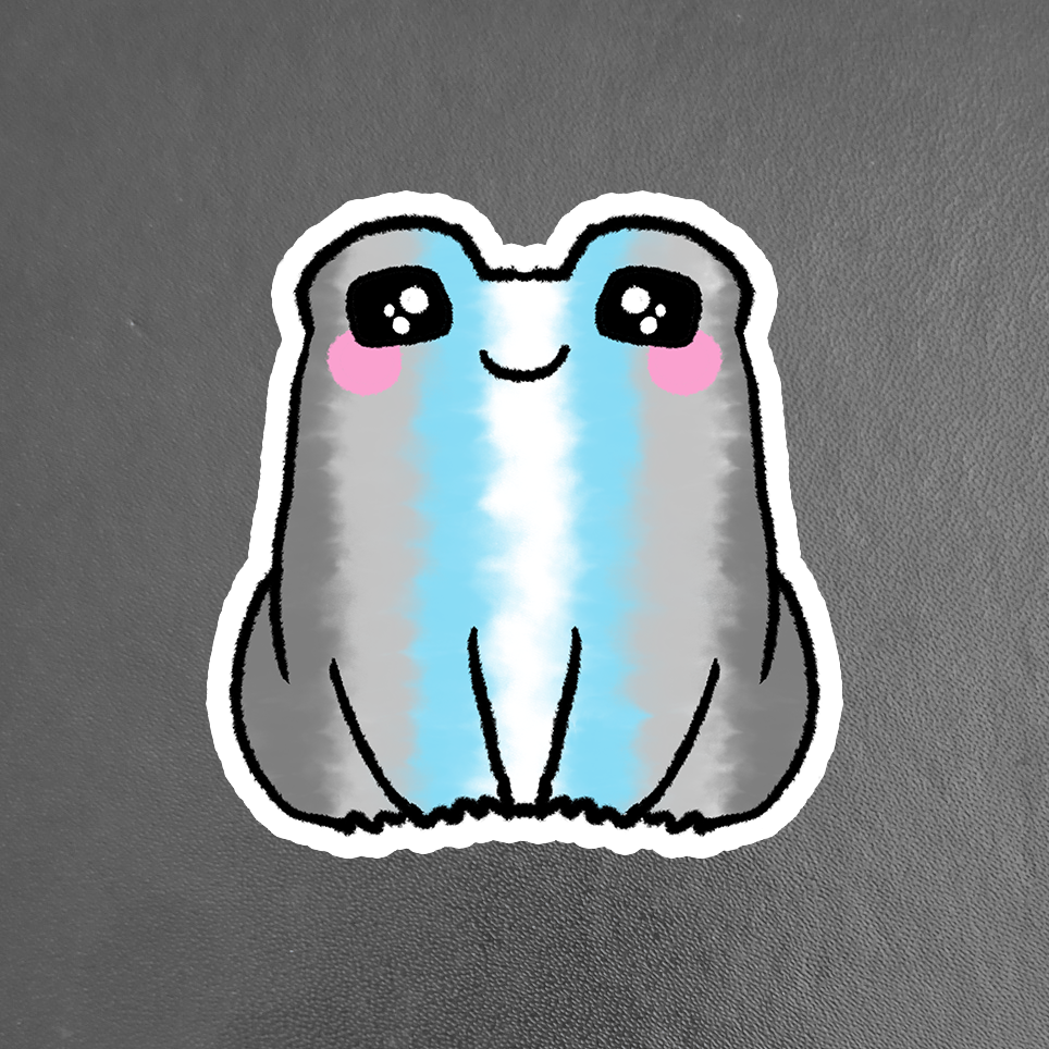 Demiboy LGBTQ+ Sweet Frog Sticker