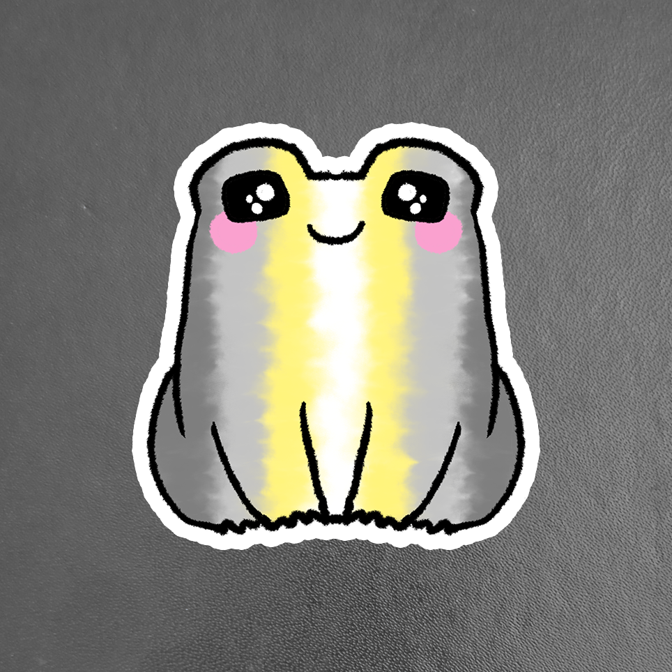 Demigender LGBTQ+ Sweet Frog Sticker