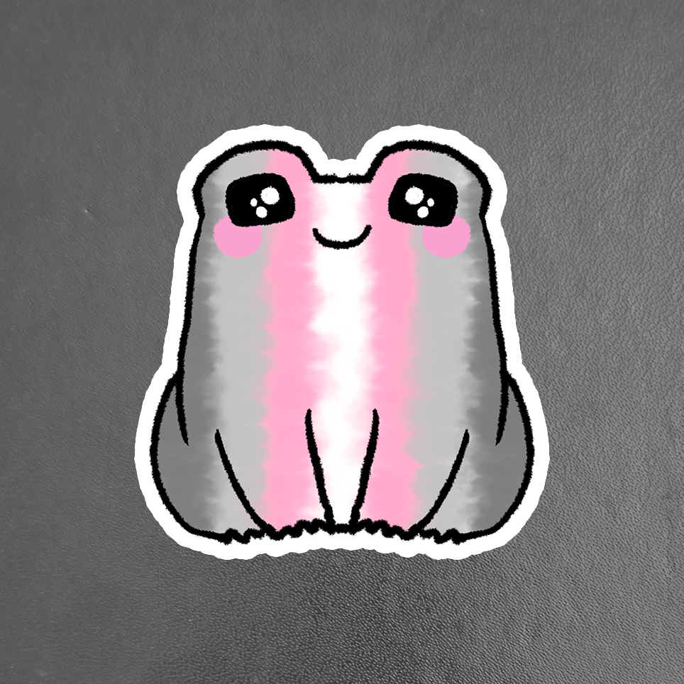 Demigirl LGBTQ+ Sweet Frog Sticker