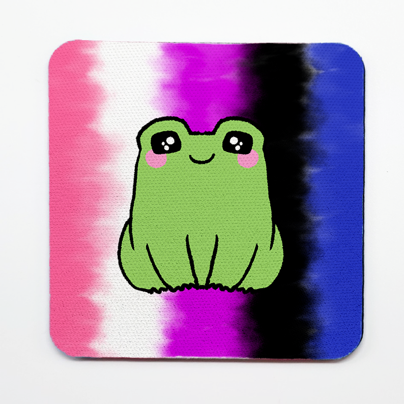 LGBTQ+ Frog Square Coasters
