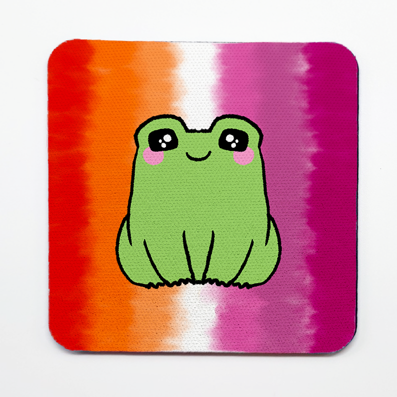 LGBTQ+ Frog Square Coasters