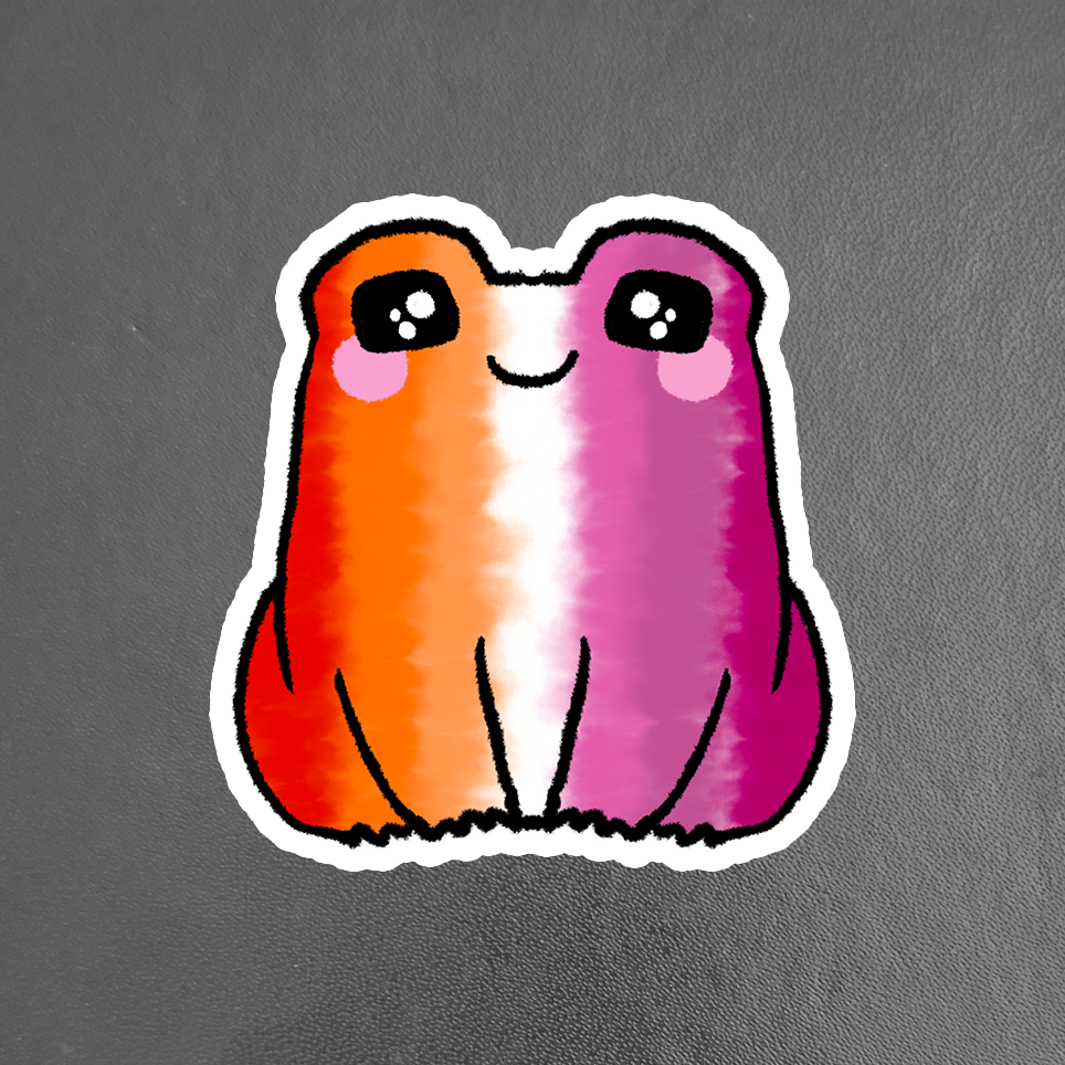 Lesbian LGBTQ+ Sweet Frog Sticker