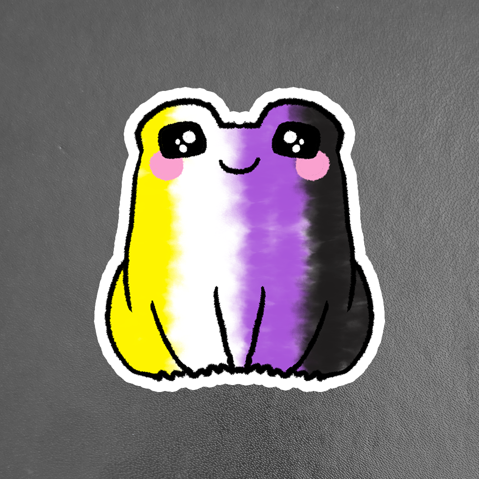 Nonbinary LGBTQ+ Sweet Frog Sticker