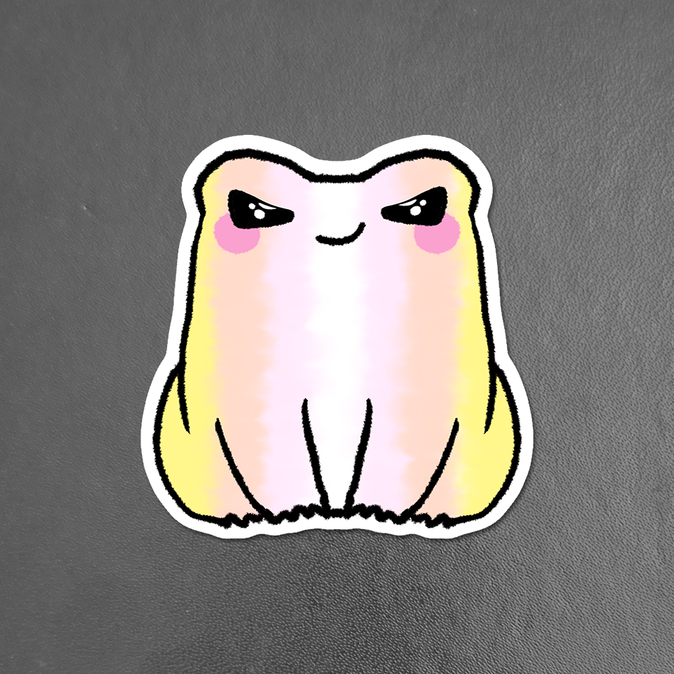 Pangender LGBTQ+ Angry Frog Sticker