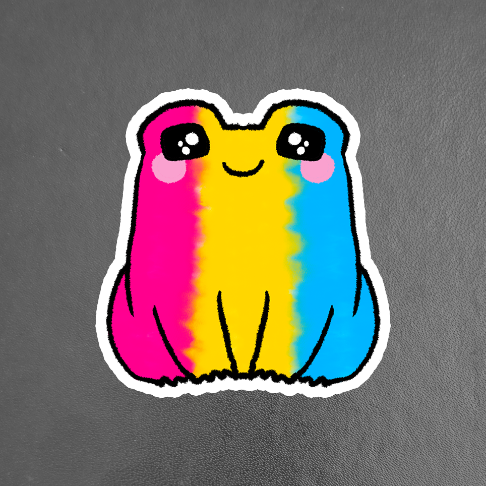 Pansexual LGBTQ+ Sweet Frog Sticker