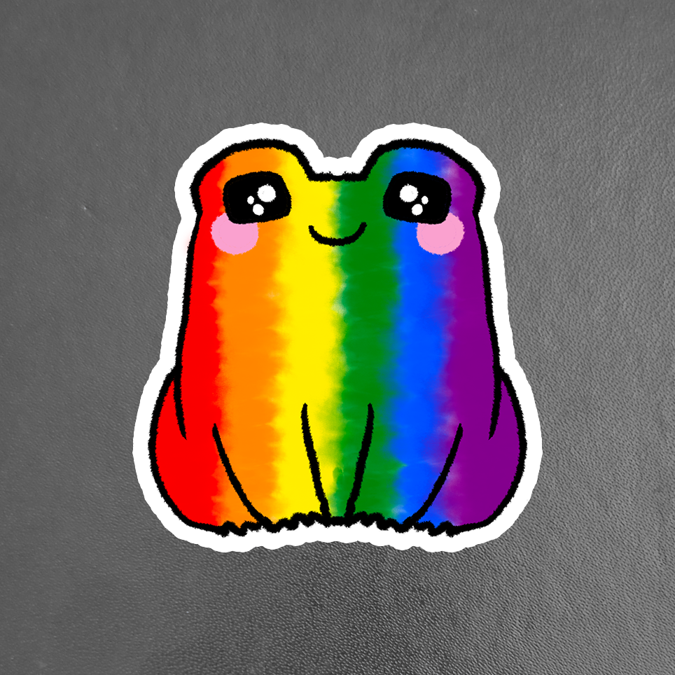 Rainbow Pride LGBTQ+ Sweet Frog Sticker