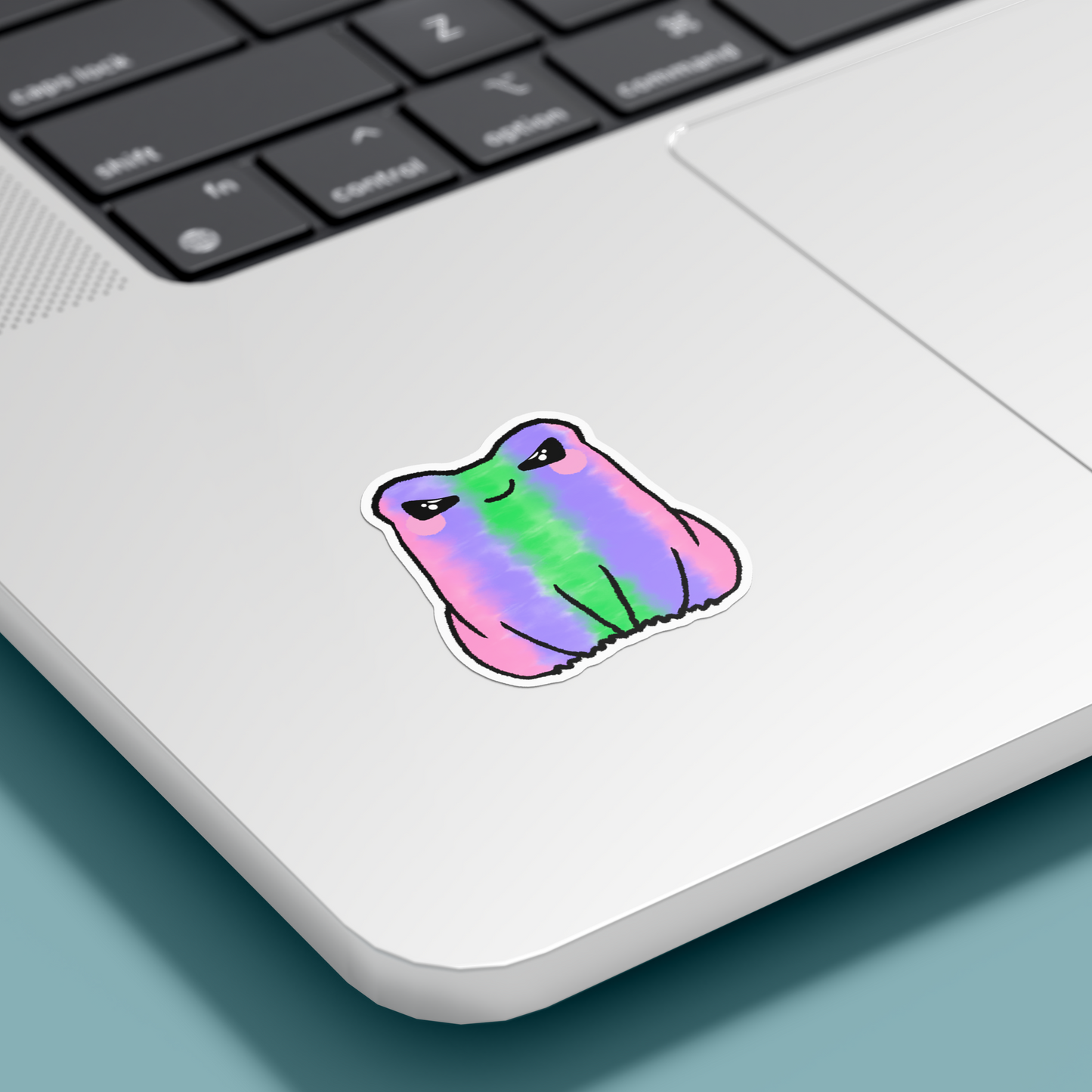 Trigender LGBTQ+ Angry Frog Sticker