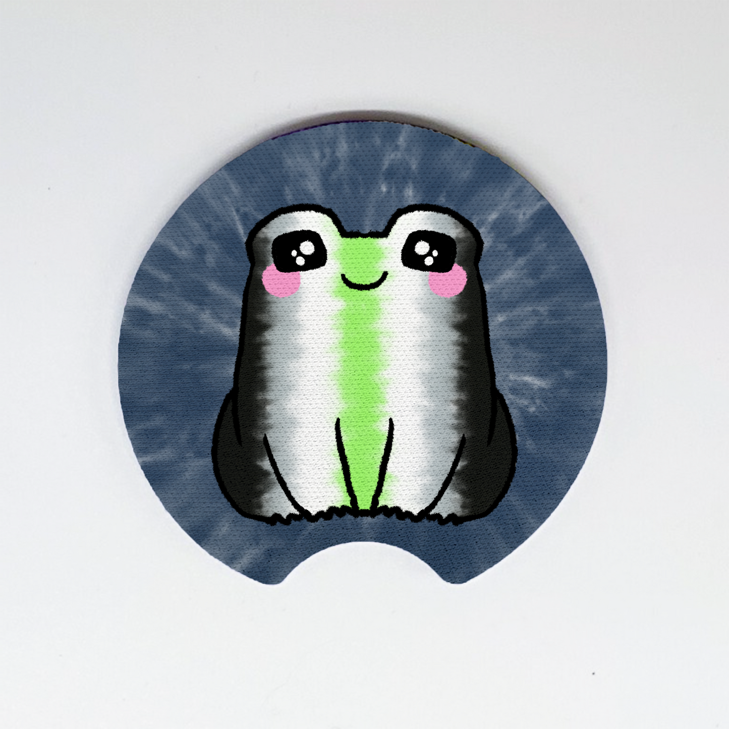 Agender LGBTQ+ Frog Car Coaster