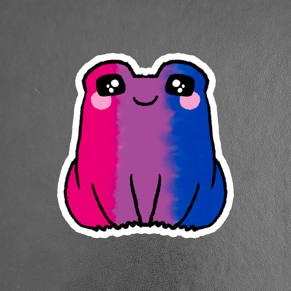 Bisexual LGBTQ+ Sweet Frog Sticker