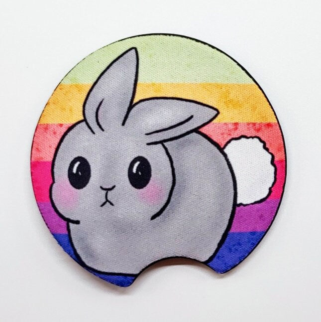 BunBun Rabbit Bunny Neoprene Car Coaster