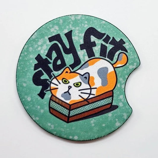 Callie Stay Fit Neoprene Car Coaster