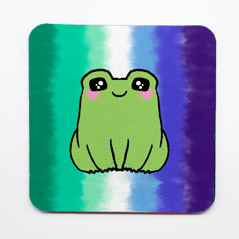 LGBTQ+ Frog Square Coasters