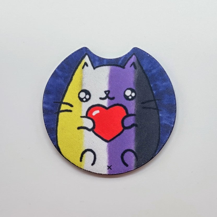 LGBTQ+ Sweet Cat Car Coasters