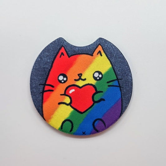 LGBTQ+ Sweet Cat Car Coasters