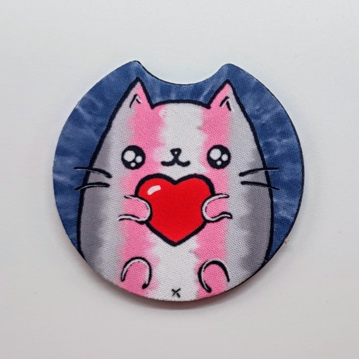 LGBTQ+ Sweet Cat Car Coasters