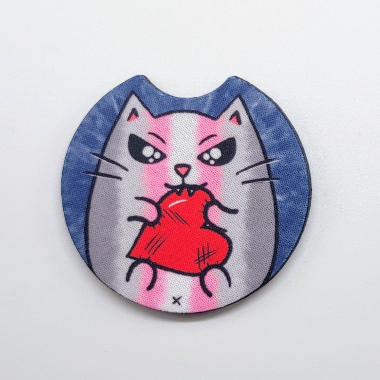 LGBTQ+ Angry Cat Car Coasters