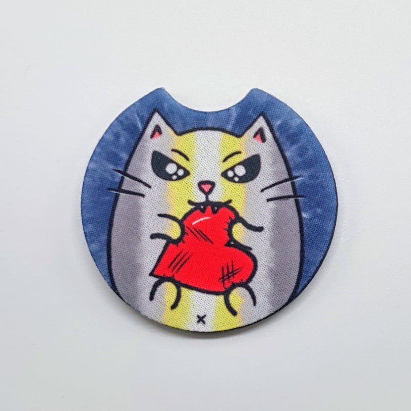 LGBTQ+ Angry Cat Car Coasters