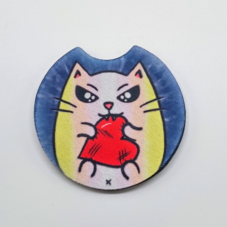 LGBTQ+ Angry Cat Car Coasters