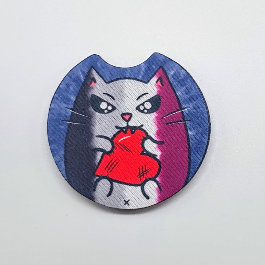 LGBTQ+ Angry Cat Car Coasters