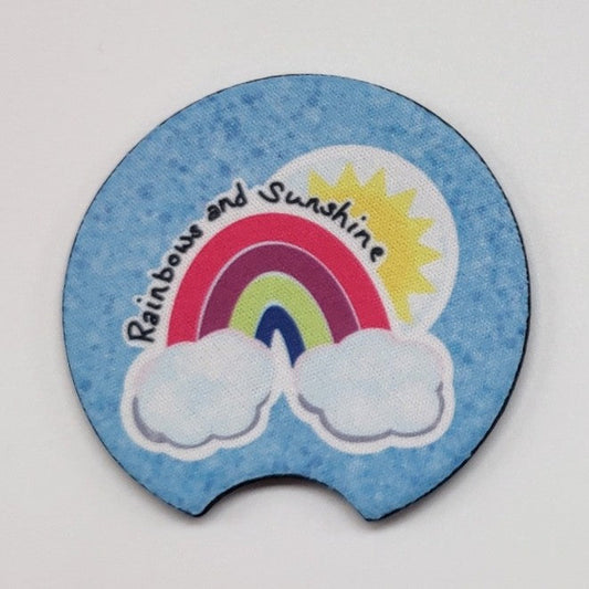 Rainbows & Sunshine Neoprene Car Coaster