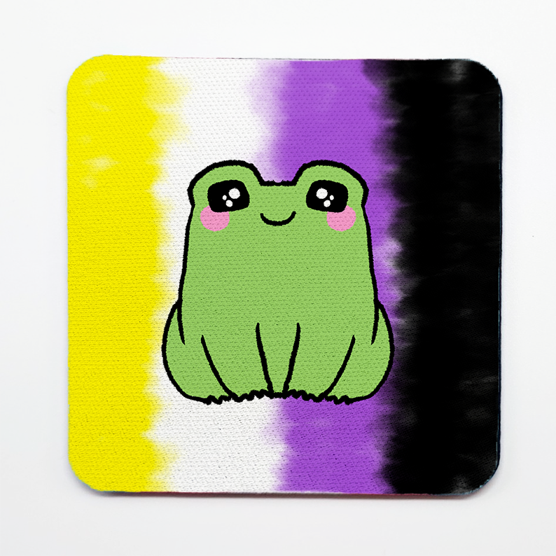 LGBTQ+ Frog Square Coasters