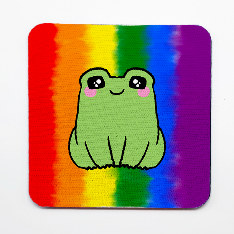 LGBTQ+ Frog Square Coasters