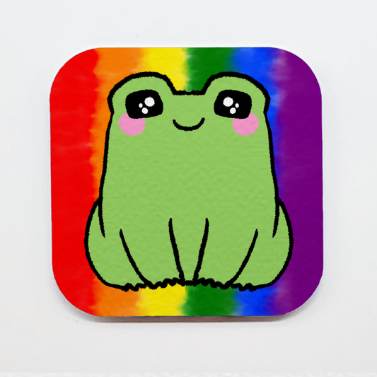 LGBTQ+ Frog Square Magnets