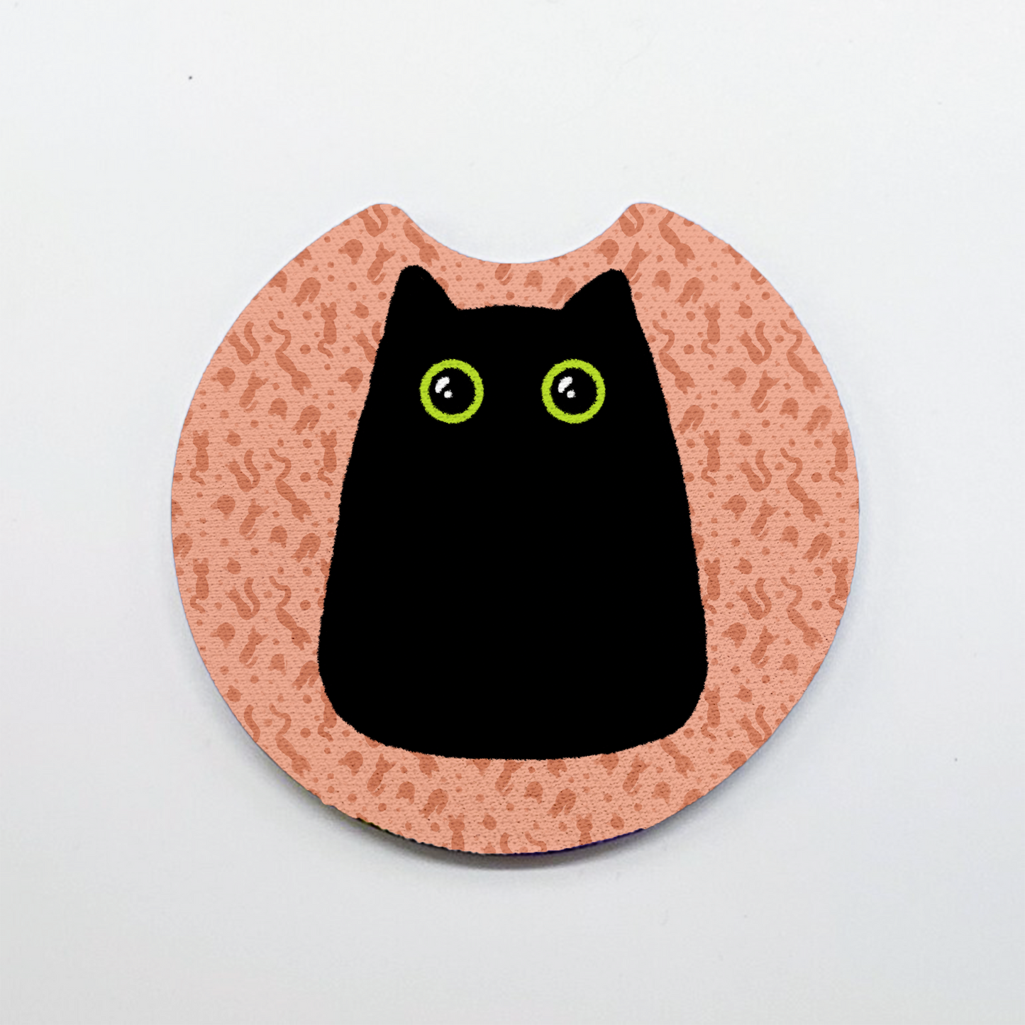 Void Cat Orange Neoprene Car Coaster