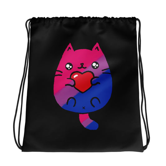 Bisexual Sweet Cat Drawstring Bag