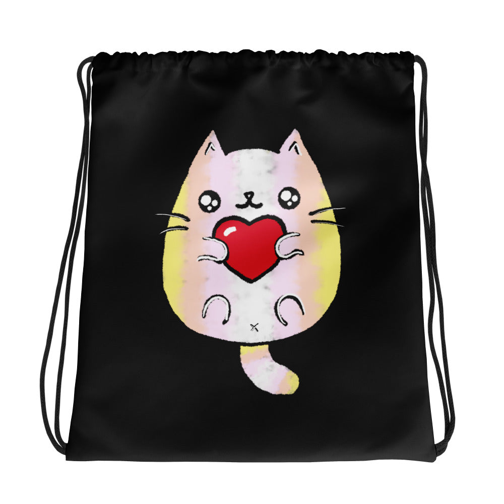 Pangender Sweet Cat Drawstring Bag