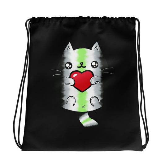 Agender Sweet Cat Drawstring Bag