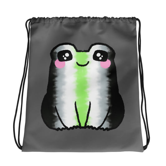 Agender Frog Drawstring Bag