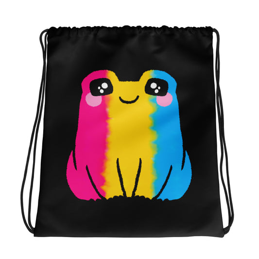 Pansexual Frog Drawstring Bag