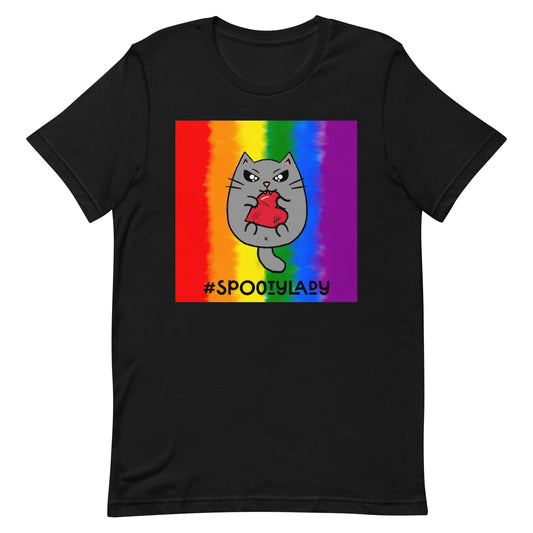 Rainbow Pride Angry Cat T-Shirt