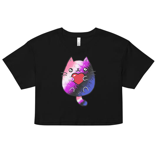 Genderfluid Sweet Cat Crop Top