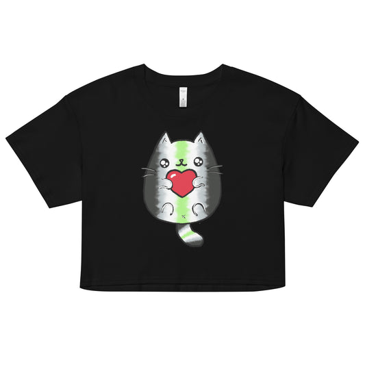 Agender Sweet Cat Crop Top