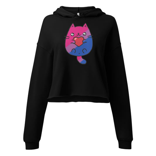 Bisexual Sweet Cat Cropped Hoodie