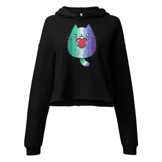 Gay Sweet Cat Cropped Hoodie