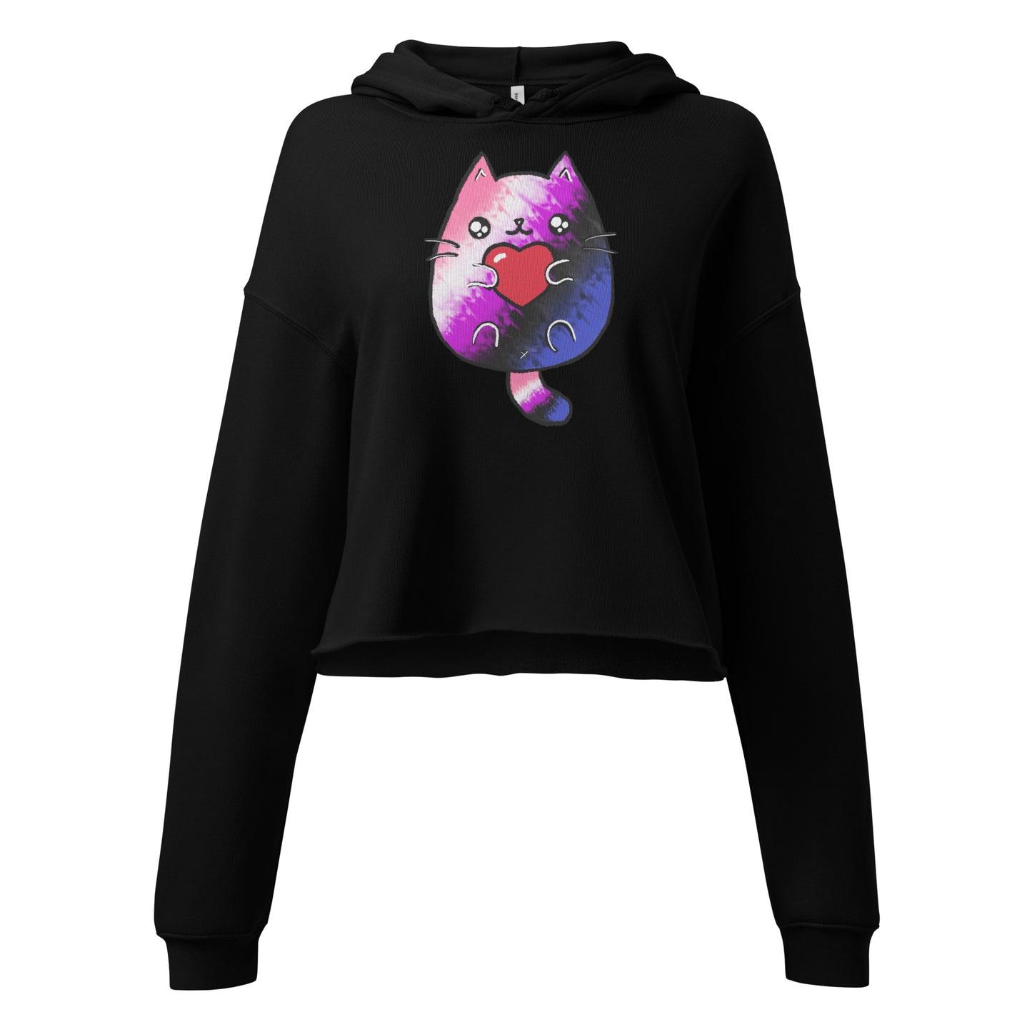 Genderfluid Sweet Cat Cropped Hoodie