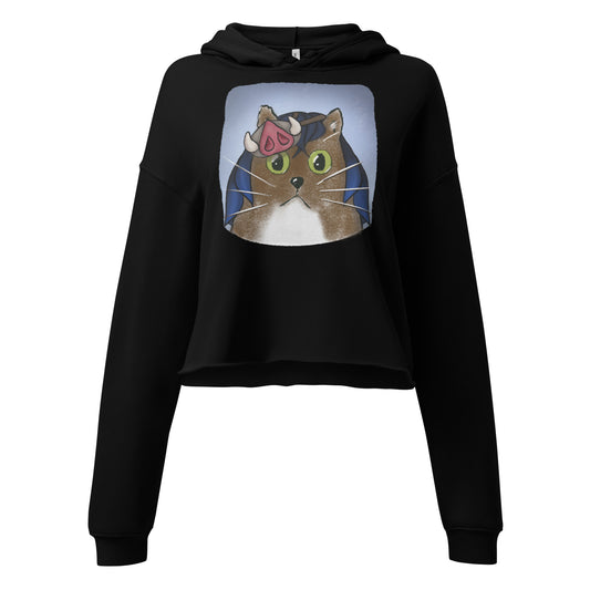 Manga/Anime Cat I Cropped Hoodie