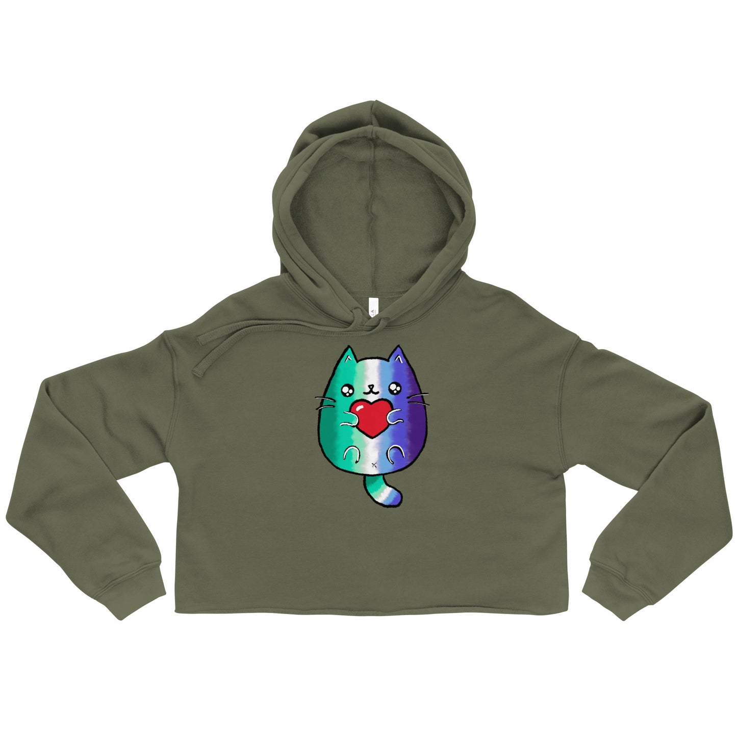 Gay Sweet Cat Cropped Hoodie