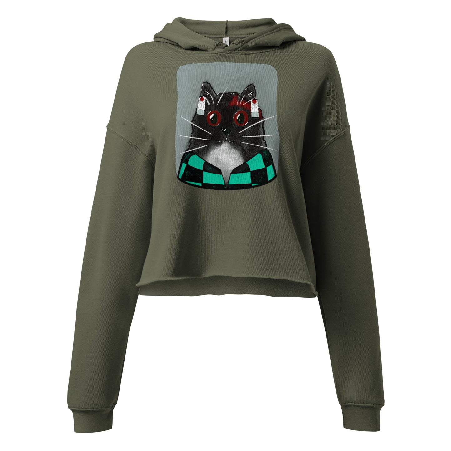 Manga/Anime Cat T Cropped Hoodie