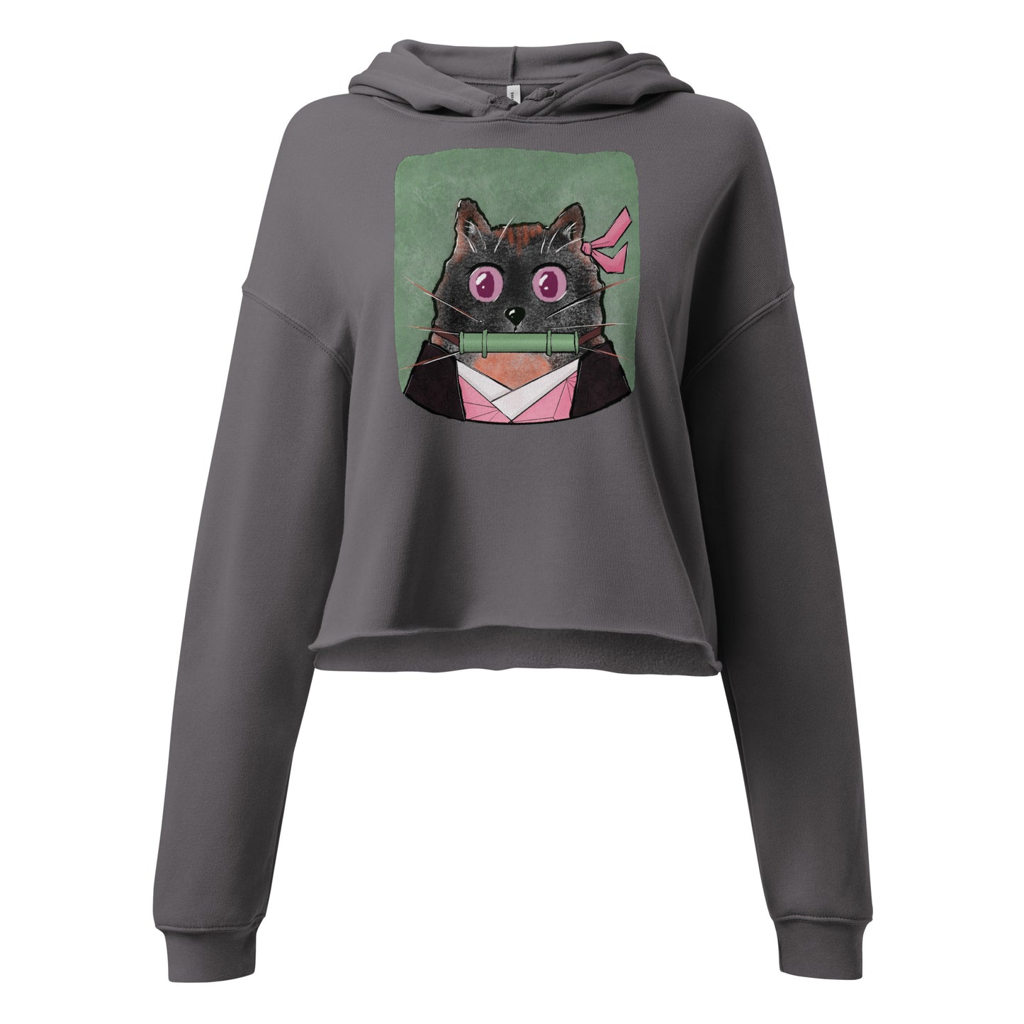 Manga/Anime Cat N Cropped Hoodie